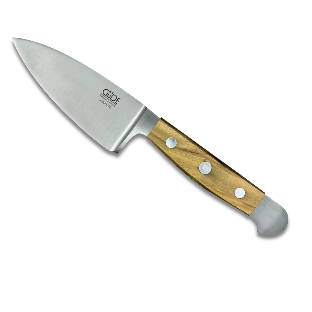 ALPHA OLIVE | Hard Cheese Knife 4" Blade | Forged Steel / Olive wood handle