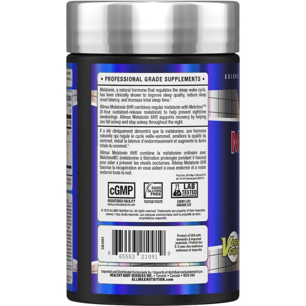Allmax MELATONIN 8Hr. SLEEP, 60 VCaps