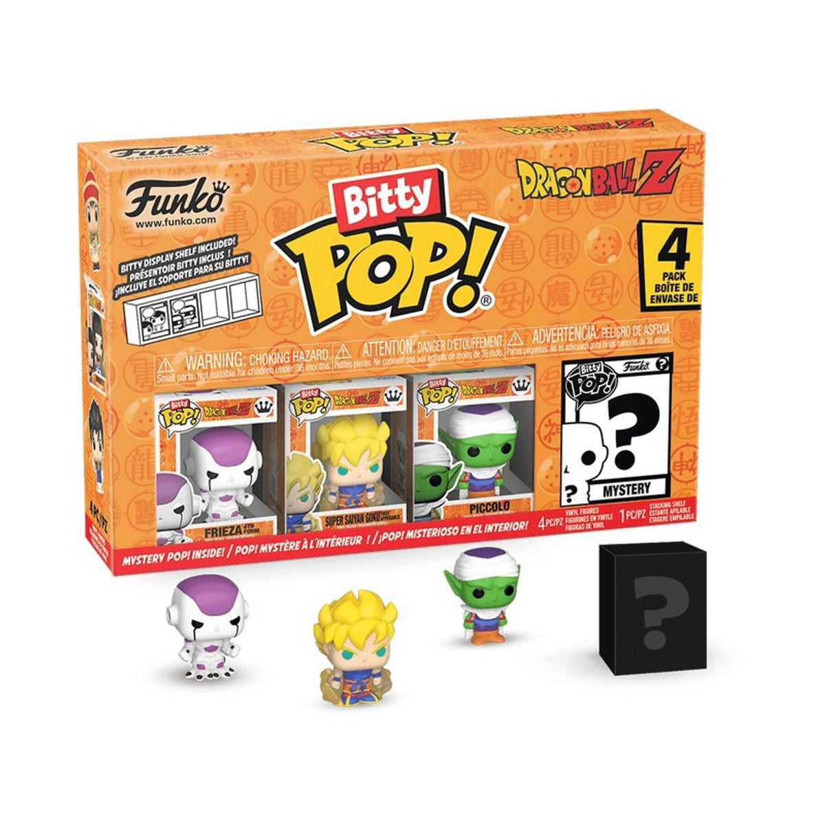 Bitty POP! Dragon Ball Z - Frieza 100% Final Form, Super Saiyan Goku First Appearance, Vegeta, & mystery 4pack