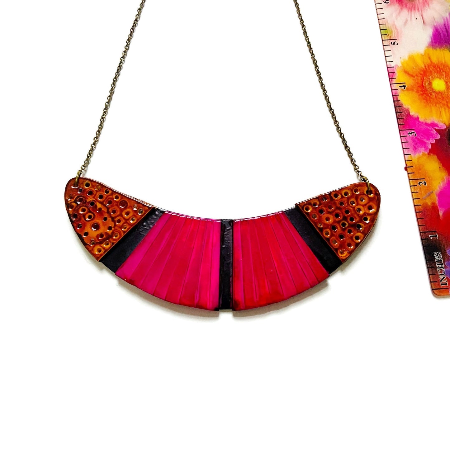 Black & Hot Pink Earrings Post or Clip On- "Kelly"