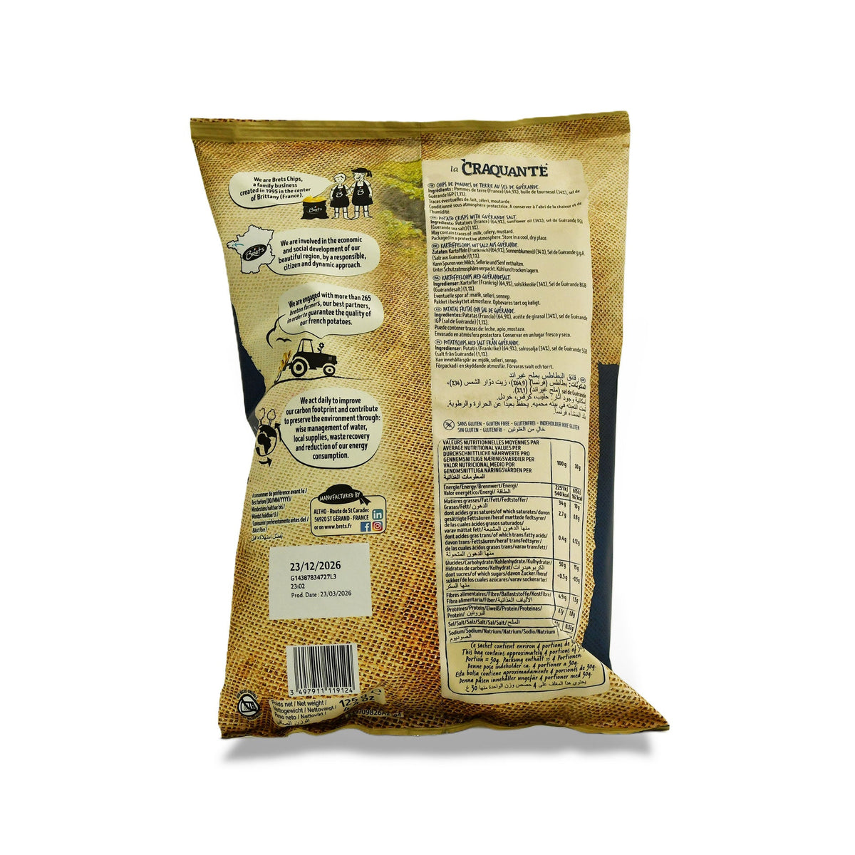 Brets Guérande Sea Salt Potato Crisps