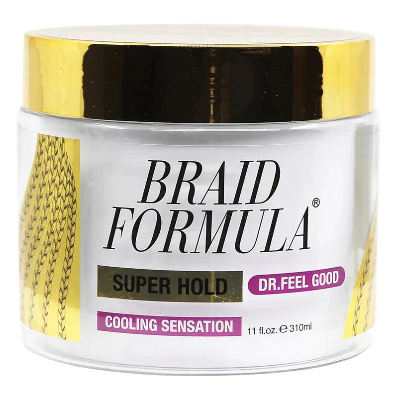 EBIN BRAID FORMULA DR. FEEL GOOD GEL FIXATION SUPRÊME SENSATION RAFRAÎCHISSANTE ET SOIGNANTE 11OZ