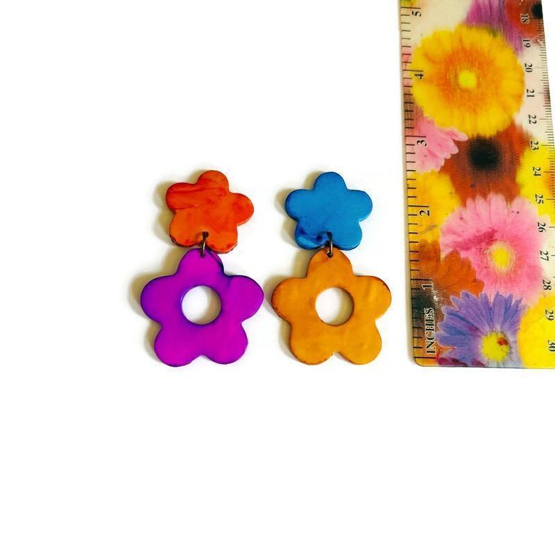Bright Floral Statement Necklace Handmade