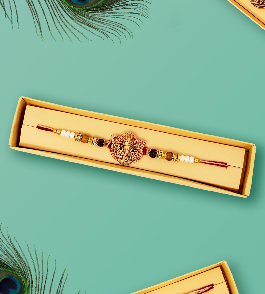 Kiva Lotus Ganesh Rakhi