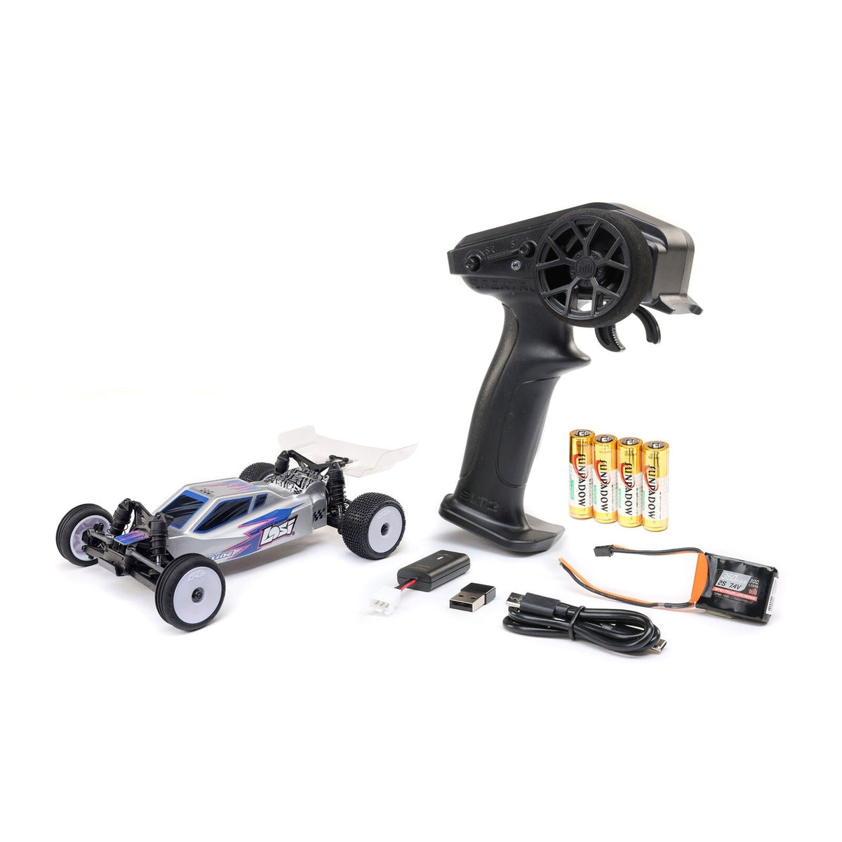 Losi 1:24 Micro-B 2WD RC Buggy RTR - Silver