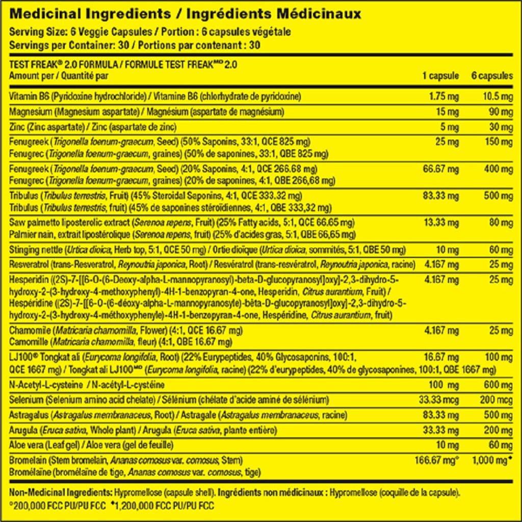 PharmaFreak TEST FREAK 2.0, 180 VCaps