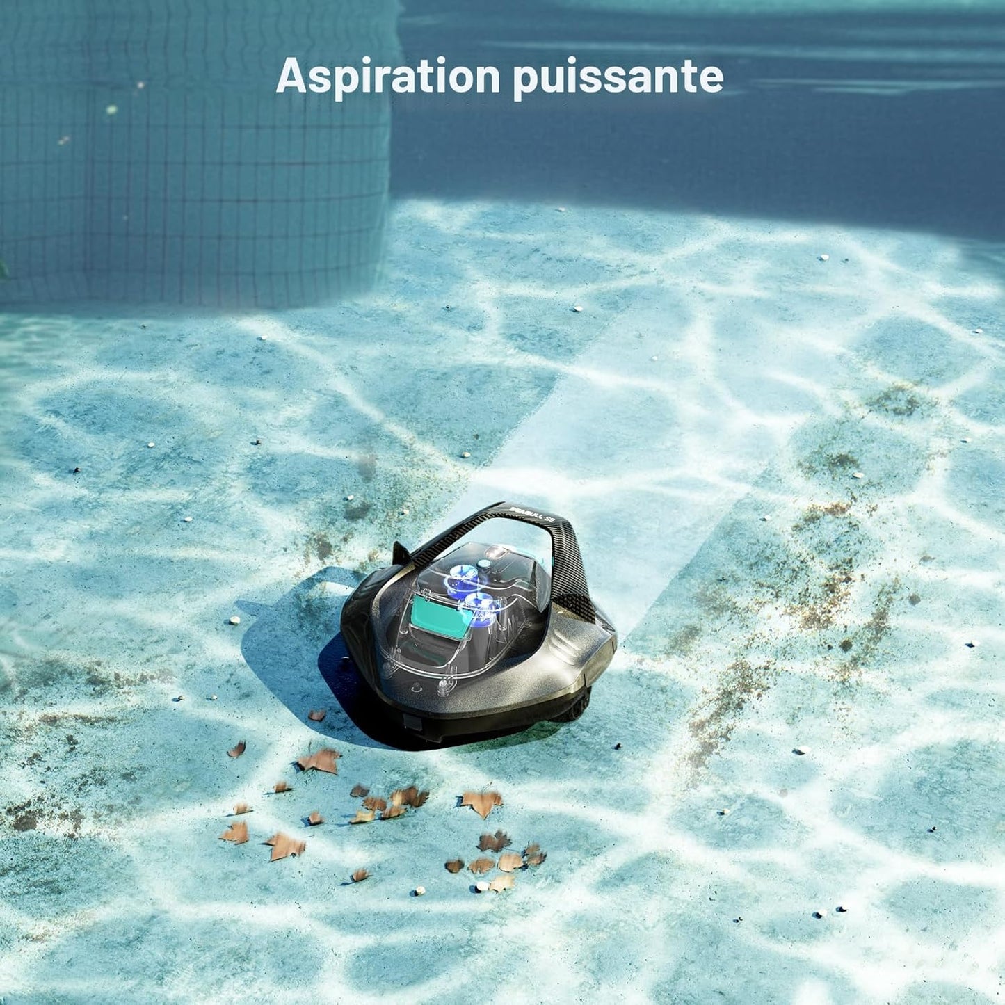 Aspirateur Robot nettoyeur de piscine sans fil AIPER Seagull SE pour les piscines à fond plat hors sol/enterrées jusqu'à 12 m