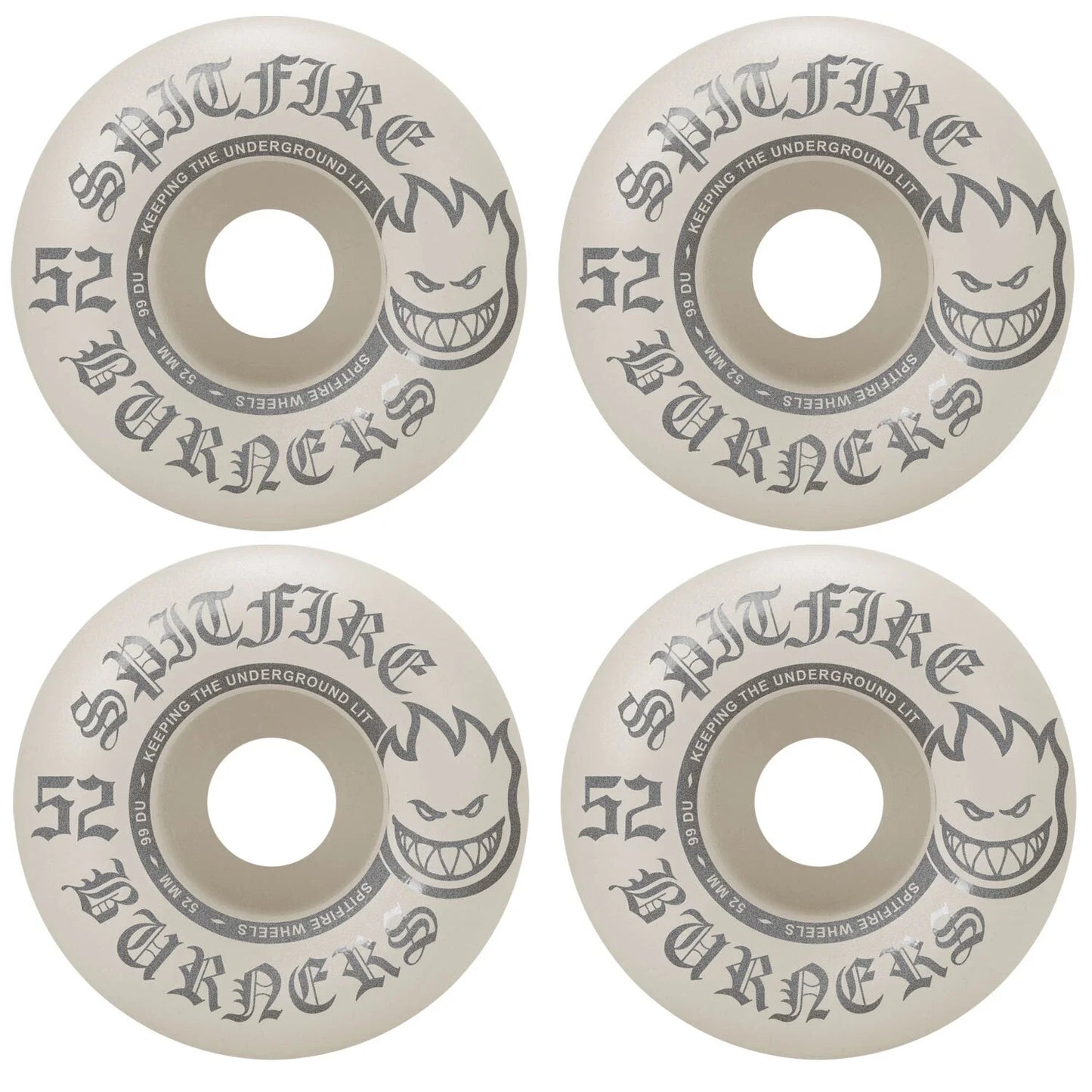 Spitfire 'Burners' 99A Wheels 52MM - White