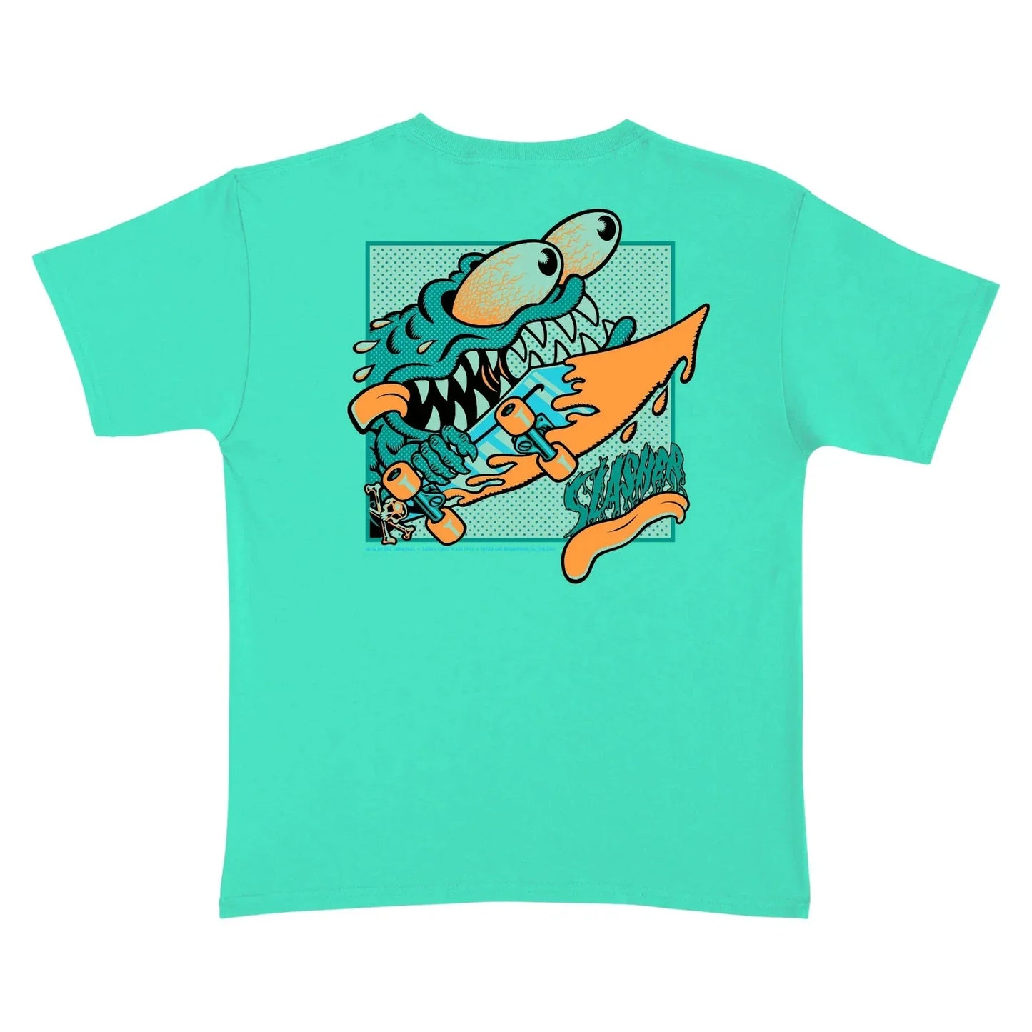Santa Cruz 'Meek Slasher Box' Tee - Mint Green (KIDS)