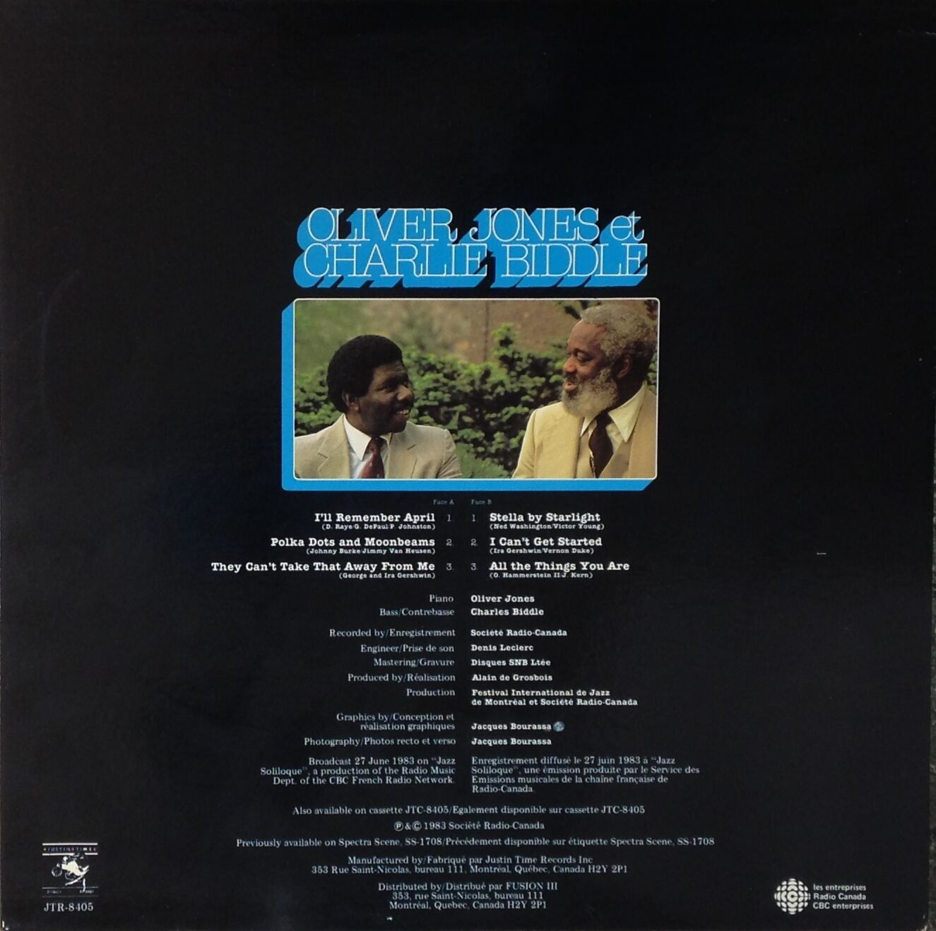Oliver Jones, Charlie Biddle / Oliver Jones & Charlie Biddle - LP Used