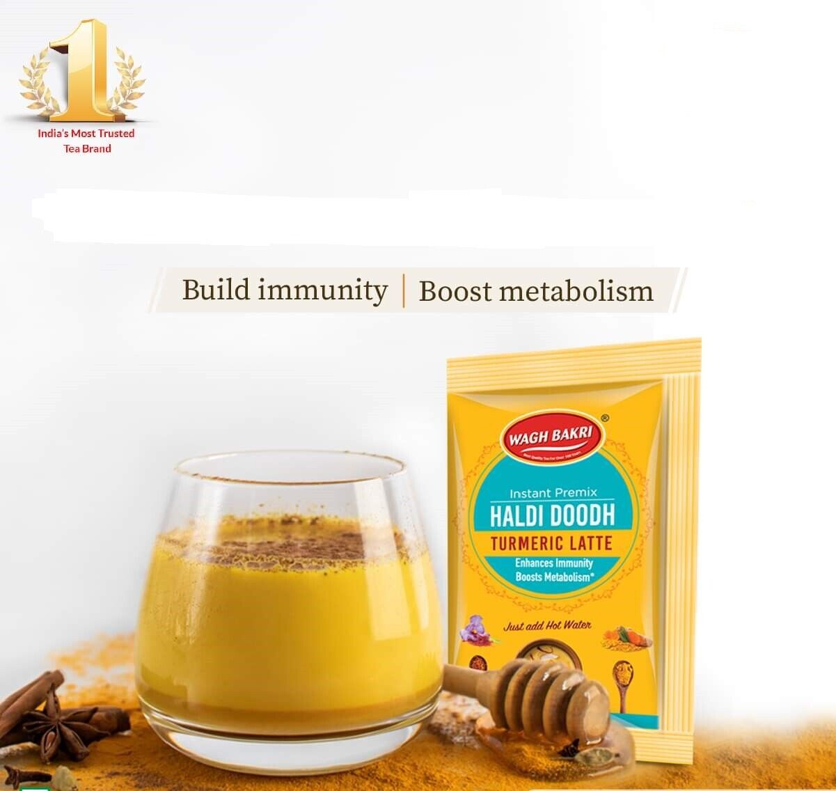 Wagh Bakri Instant Premix Turmeric Latte 110g (5 Sachets)