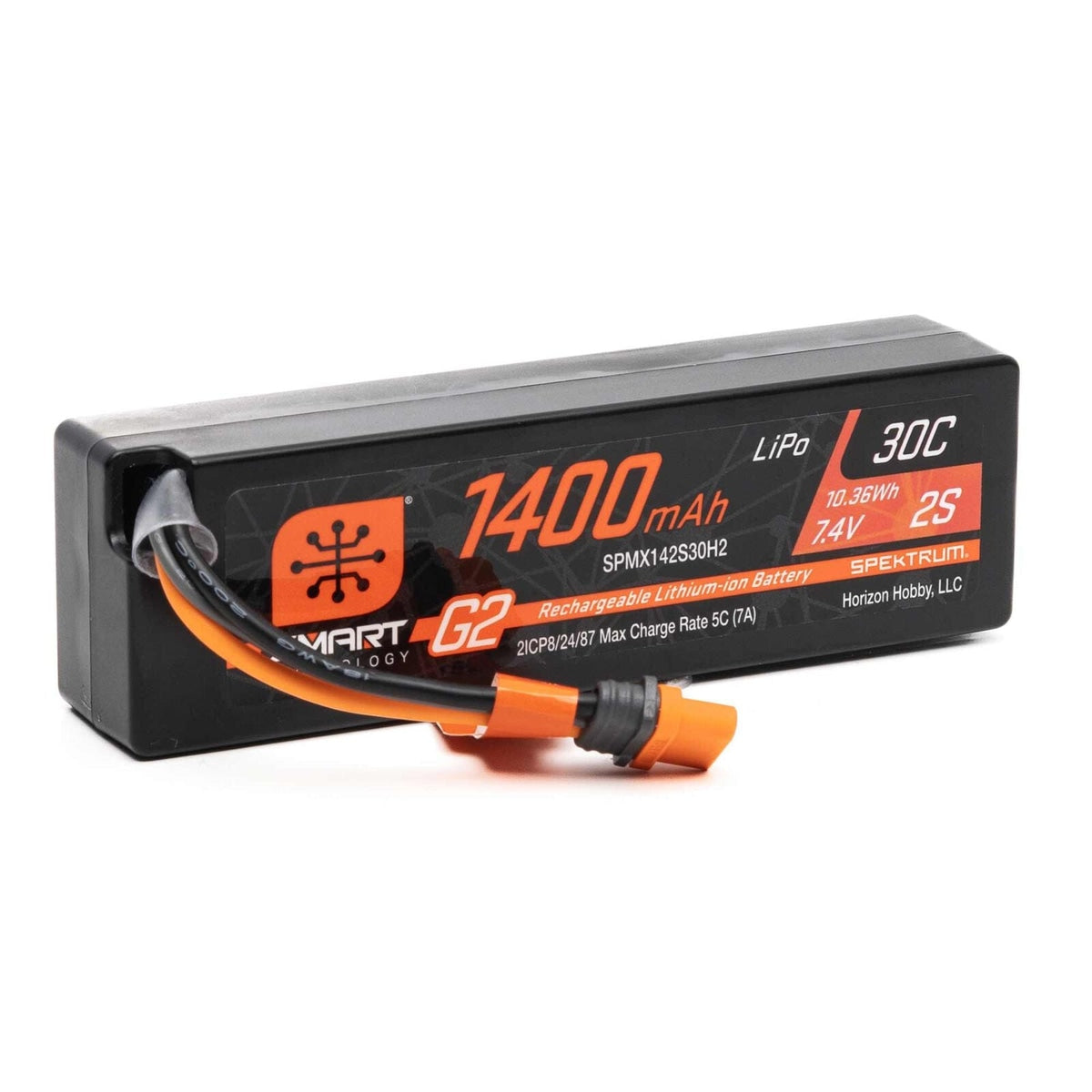 Spektrum 2S 7.4V 1400mAh Smart G2 30C LiPo - IC2