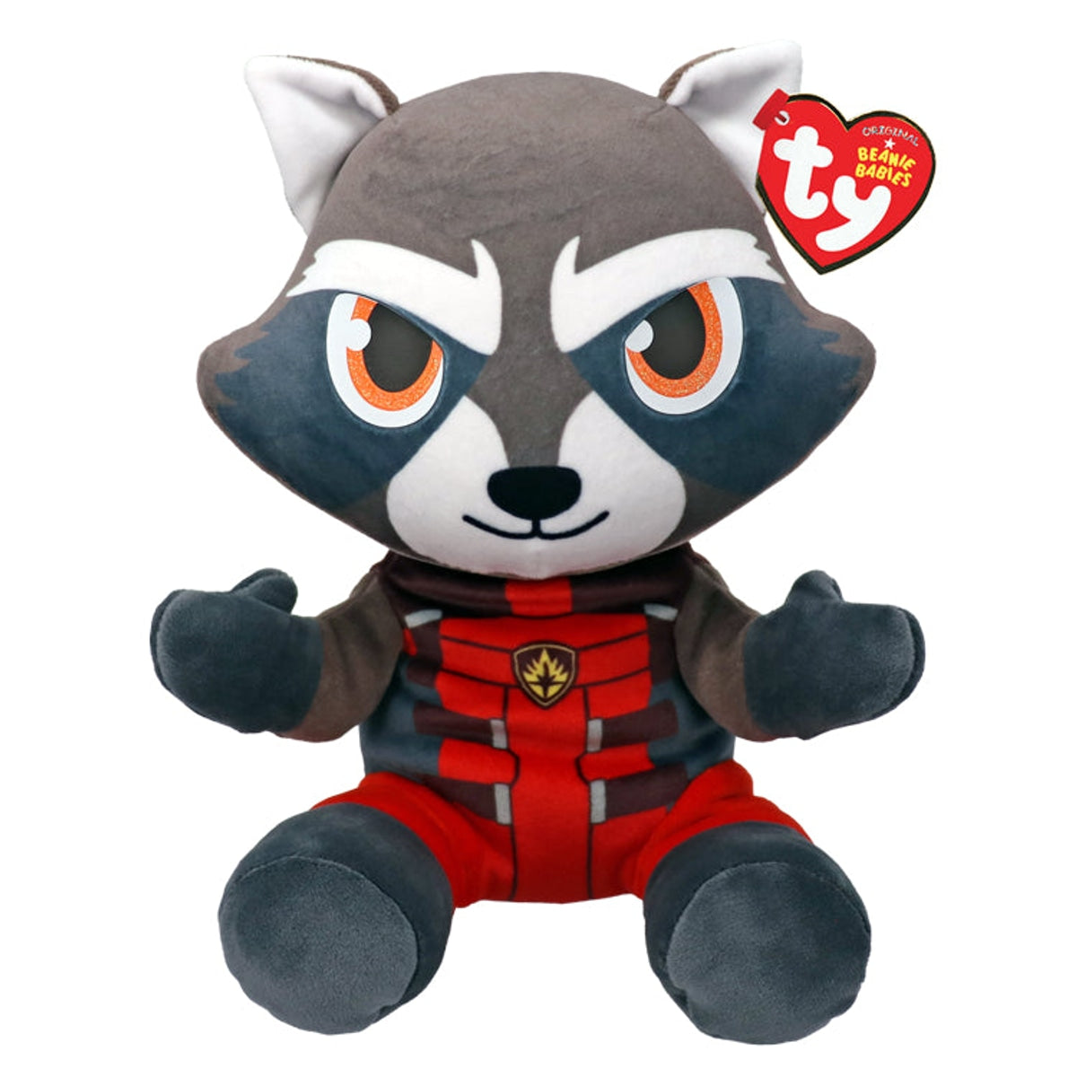 Ty Marvel Rocket Raccoon Floppy Plush 8"