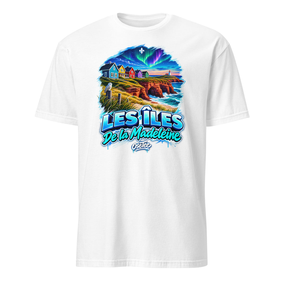 OseTee Îles-de-la-Madeleine T-shirt, White – T-shirt Îles-de-la-Madeleine blanc, Québec