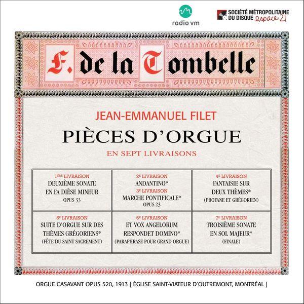 Jean-Emmanuel Filet / F. De La Tombelle : Pieces D'Orgue En Sept Livraison - CD