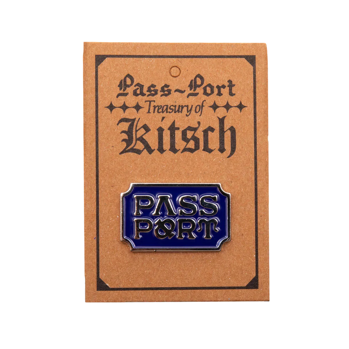 Passport 'Yearbook Logo' Pin - Royal Blue/Antique Silver