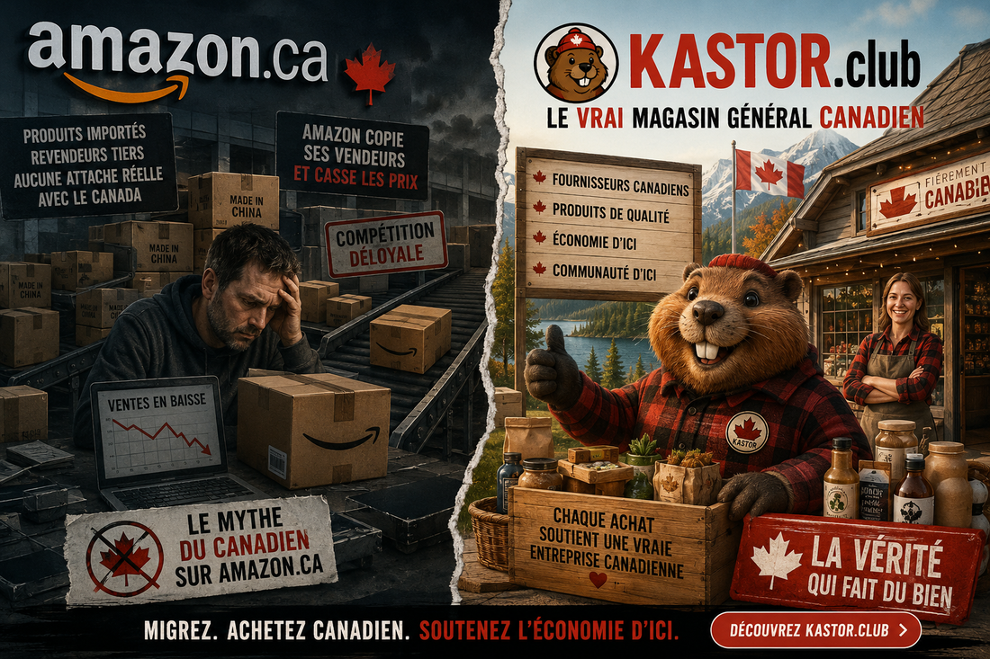 Amazon.ca vs Kastor.club — Le vrai magasin général canadien