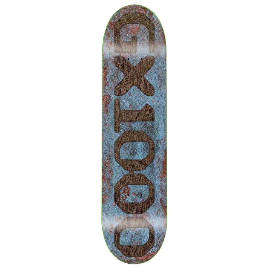 GX1000 'OG Logo' Skateboard Deck - Patina Bluish W/ Brown