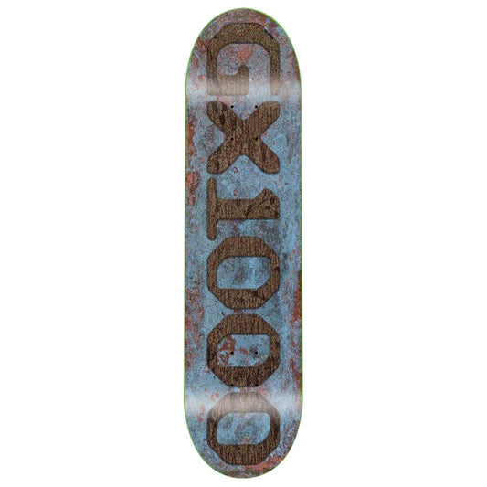 GX1000 'OG Logo' Skateboard Deck - Patina Bluish W/ Brown