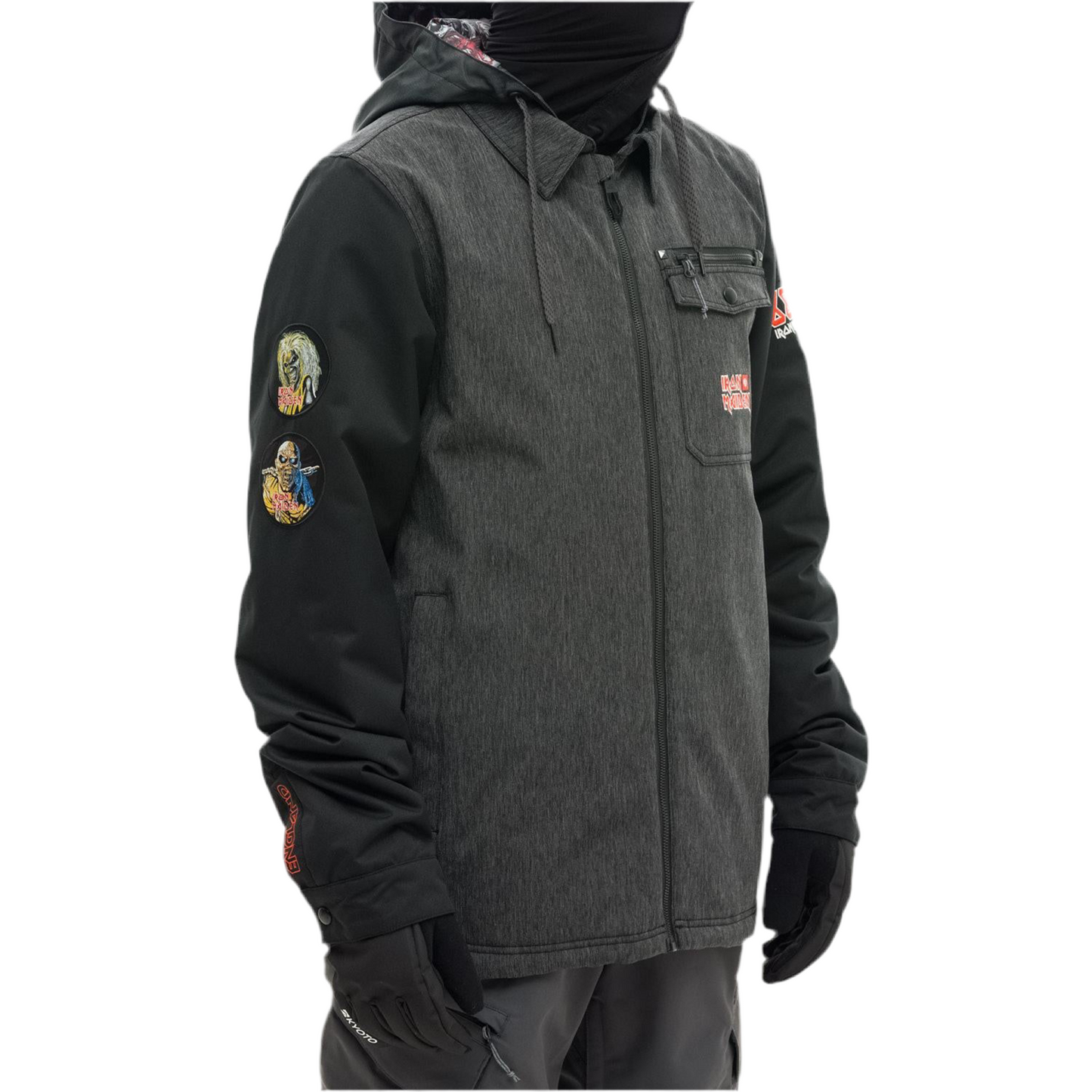 686 x Iron Maiden Insulated Battle Jacket - Grey/Black