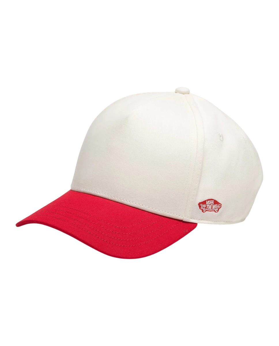 Vans 'Data System' Strapback Cap - Cream/Red
