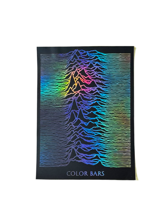 Color Bars 'Reflective Mountain' Sticker - Black