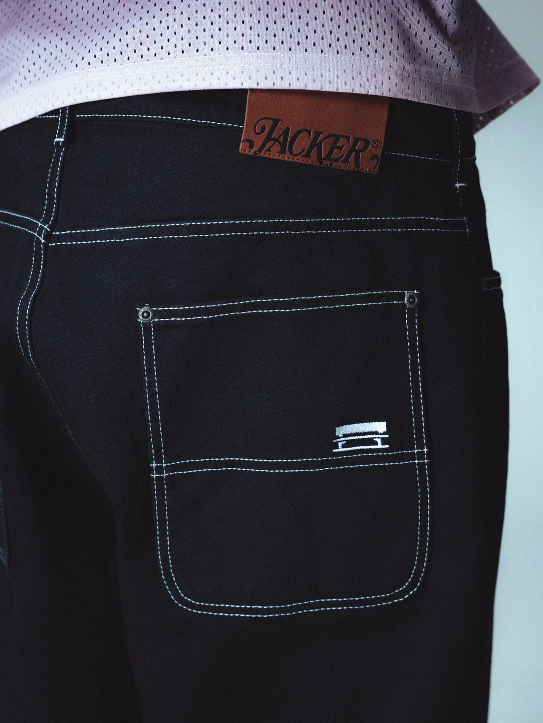 Jacker 'Classic' Denim Baggy Pants - Black