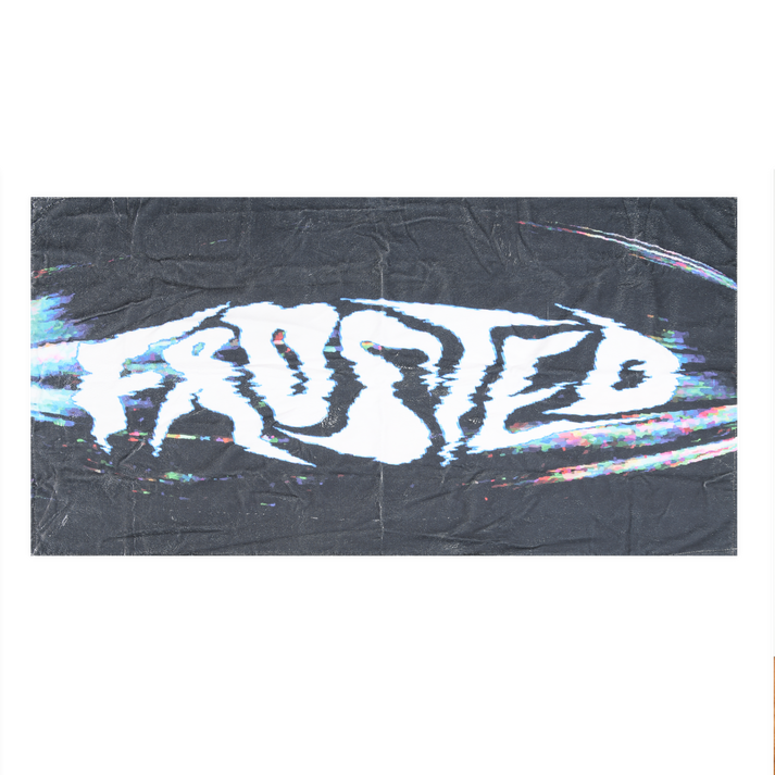 Frosted Skateboards Beach Towel - Black/White/Blue