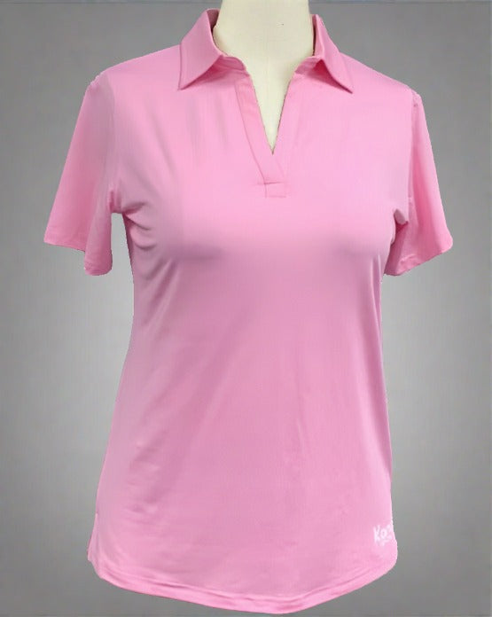 Liquidation Polos classiques pour femmes, col en V, manches, coupe ample.