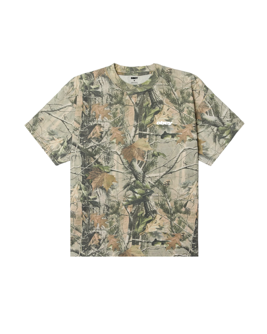 Obey 'Get Up' Heavyweight Tee - Leaf Camo