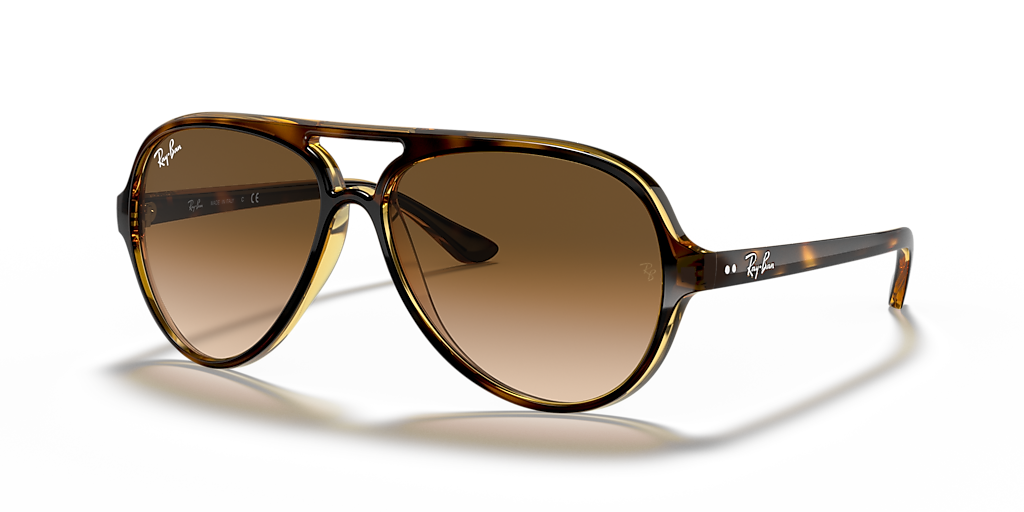 Ray-Ban 'Cats 5000' Sunglasses - Light Havana / Clear Gradient Brown