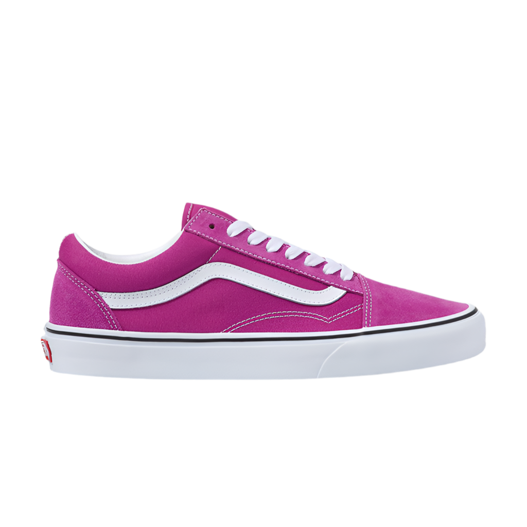 Vans 'Old Skool' Shoes - Fuchsia Red/True White
