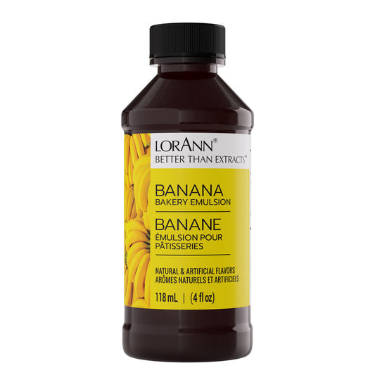 Émulsion de Boulangerie Saveur Banane - 4 oz. - 16 oz., 1 Gallon, 5 Gallons - Émulsions de Boulangerie Canada - Livraison Gratuite au Canada pour les Commandes Supérieures à 199 CAD