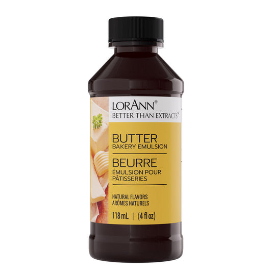 Émulsion de beurre naturelle pour pâtisserie - 4 oz. - 16 oz. - 1 gallon - 5 gallons - Émulsions de pâtisserie Canada - Livraison gratuite au Canada pour les commandes de plus de 199 CAD