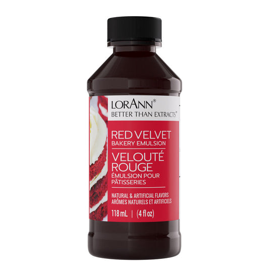 Red Velvet Bakery Emulsion - 4 oz. - 16 oz. - 1 Gallon - 5 Gallons - Bakery Emulsions Canada - Ships Free Within Canada on Orders Above CAD $199