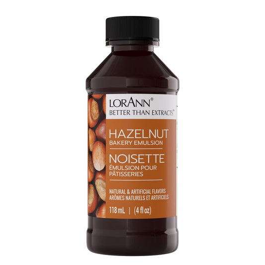 Émulsion de Boulangerie Noisette - 4 oz. - 16 oz., 1 Gallon, 5 Gallons - Bakery Emulsions Canada - Livraison Gratuite au Canada pour les Commandes de Plus de 199 CAD