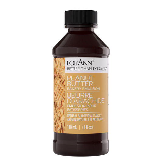 Émulsion de Pâtisserie au Beurre d'Arachide (Sans Arachides) - 4 oz, 16 oz, 1 Gallon, 5 Gallons - Émulsions de Pâtisserie Canada - Livraison Gratuite au Canada pour les Commandes de Plus de 199 $ CA