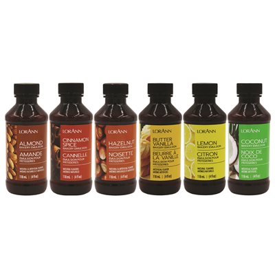 Lot de Variétés d'Émulsions Baker's Choice - 6 x 4 oz. - Émulsions de Pâtisserie Canada - Livraison Gratuite au Canada pour les Commandes Supérieures à 199 CAD