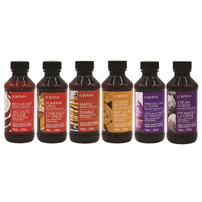 Pack Variété Émulsion Baker's Secret - 6 x 118 ml - Émulsions de Pâtisserie Canada - Livraison Gratuite au Canada pour les Commandes de Plus de 199 CAD