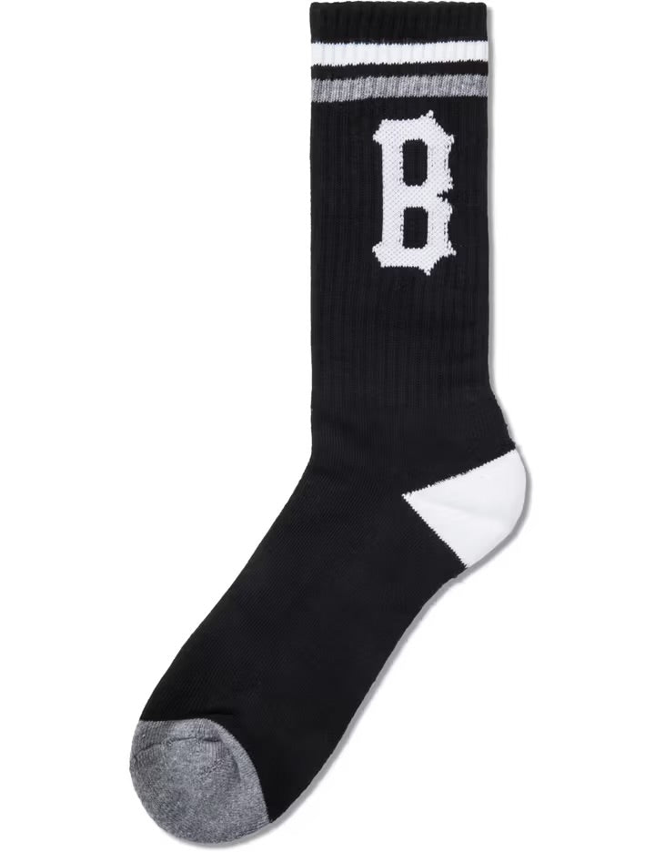 Black Scale 'B Logo' Socks - Black