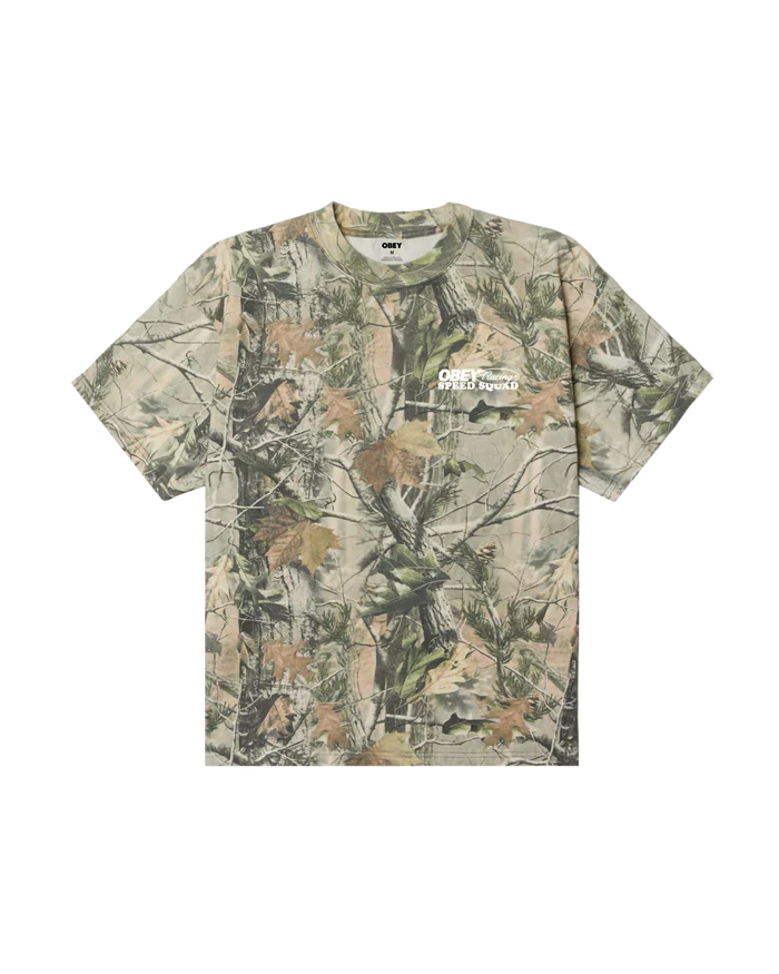 Obey 'Speed Squad' Heavyweight Tee - Leaf Camo