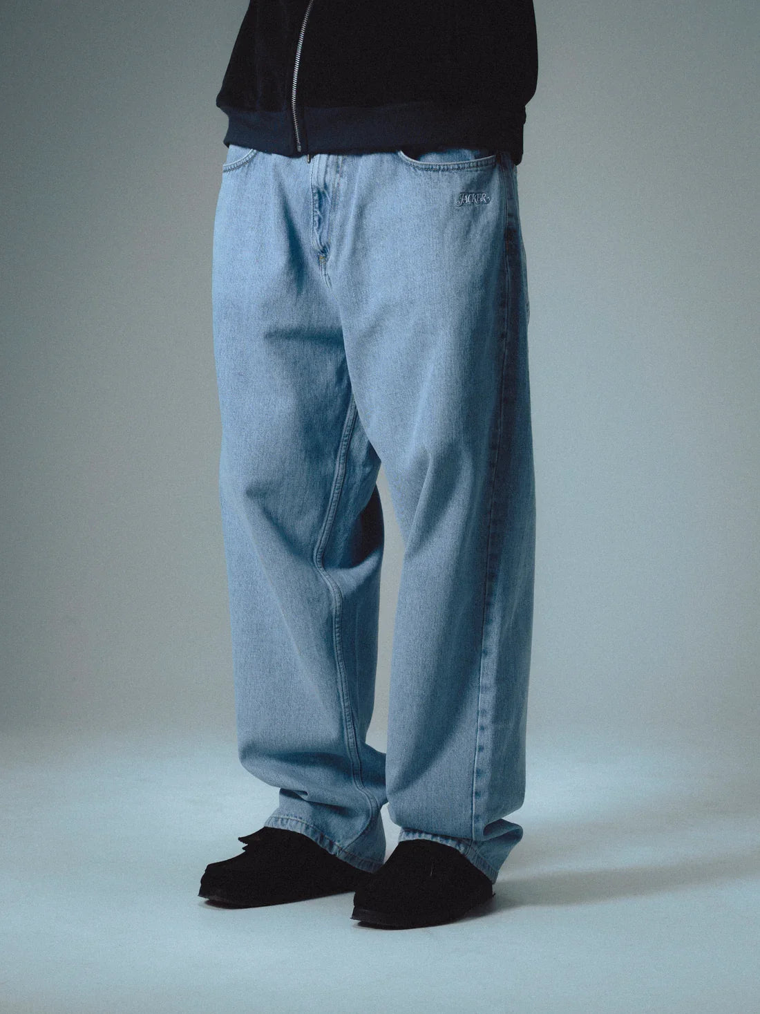 Jacker 'Classic' Denim Baggy Pants - Light Blue