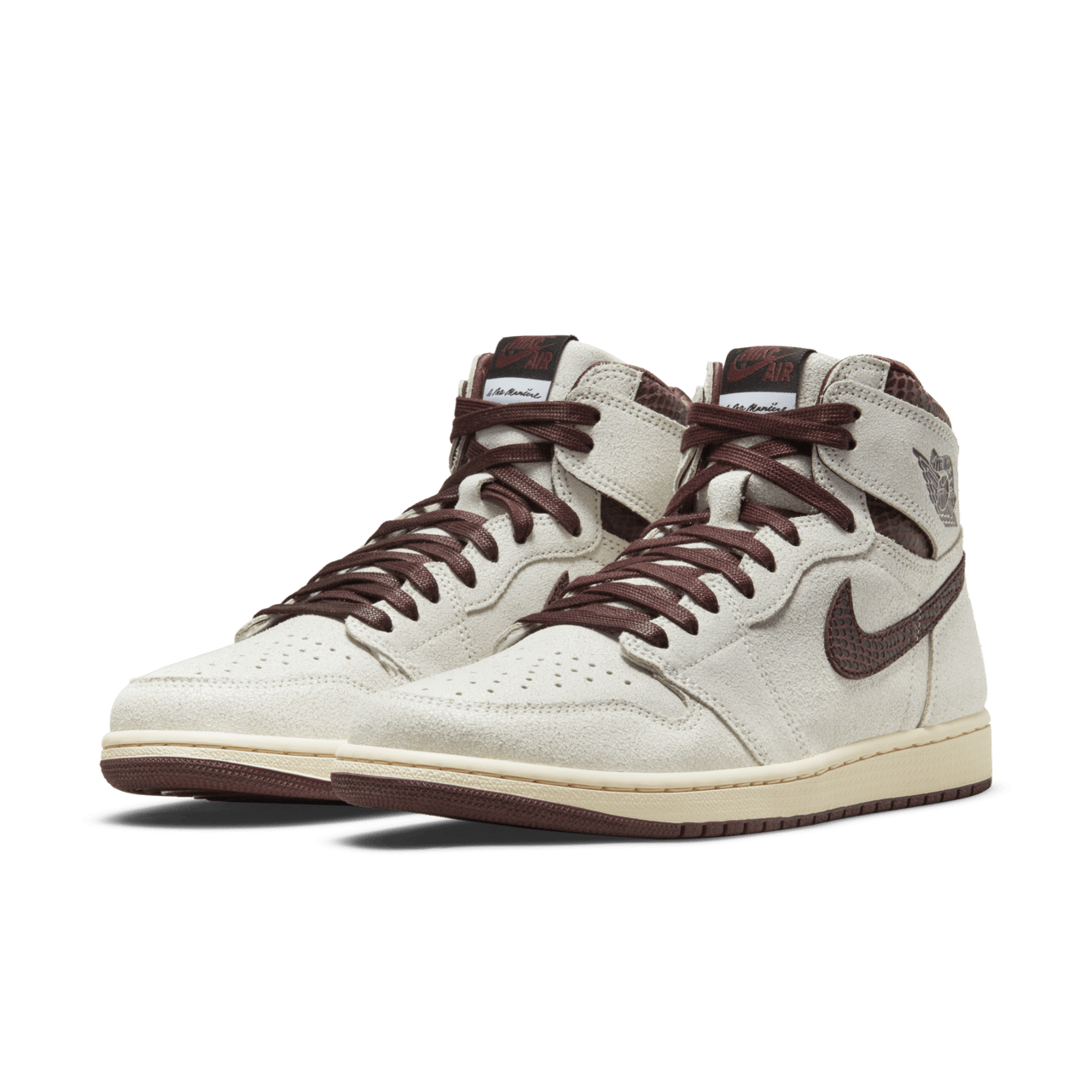 Nike x A Ma Maniére 'Air Jordan 1' Shoes - Sail/Burgundy