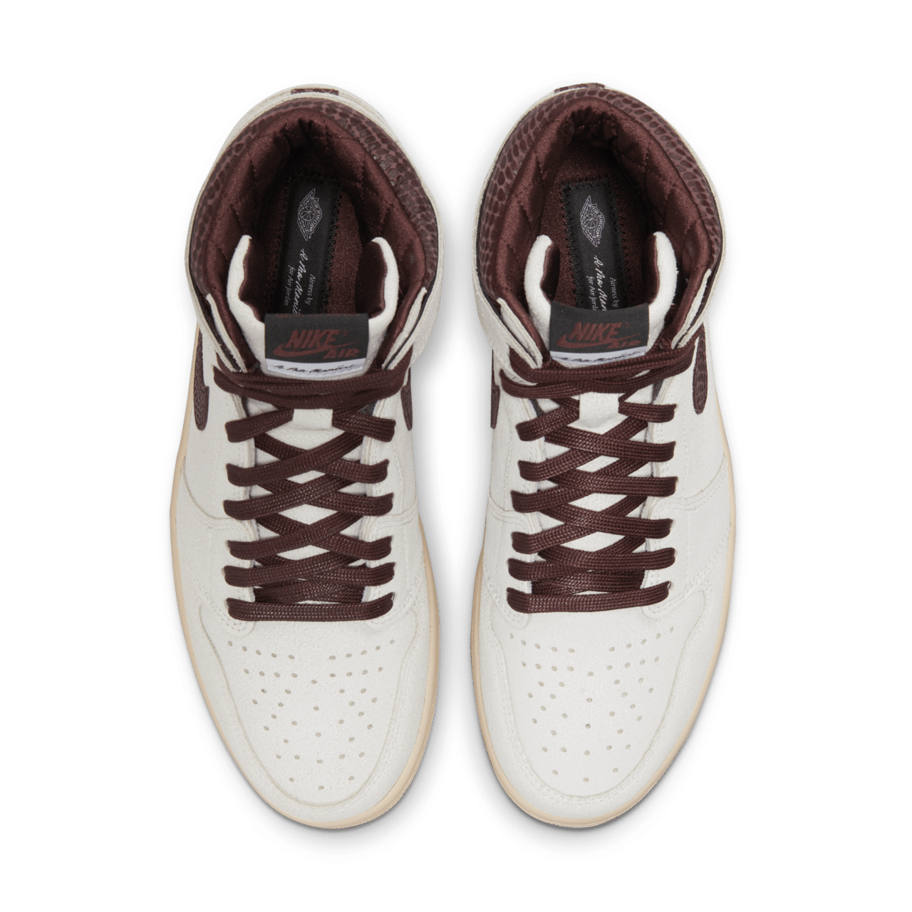 Nike x A Ma Maniére 'Air Jordan 1' Shoes - Sail/Burgundy
