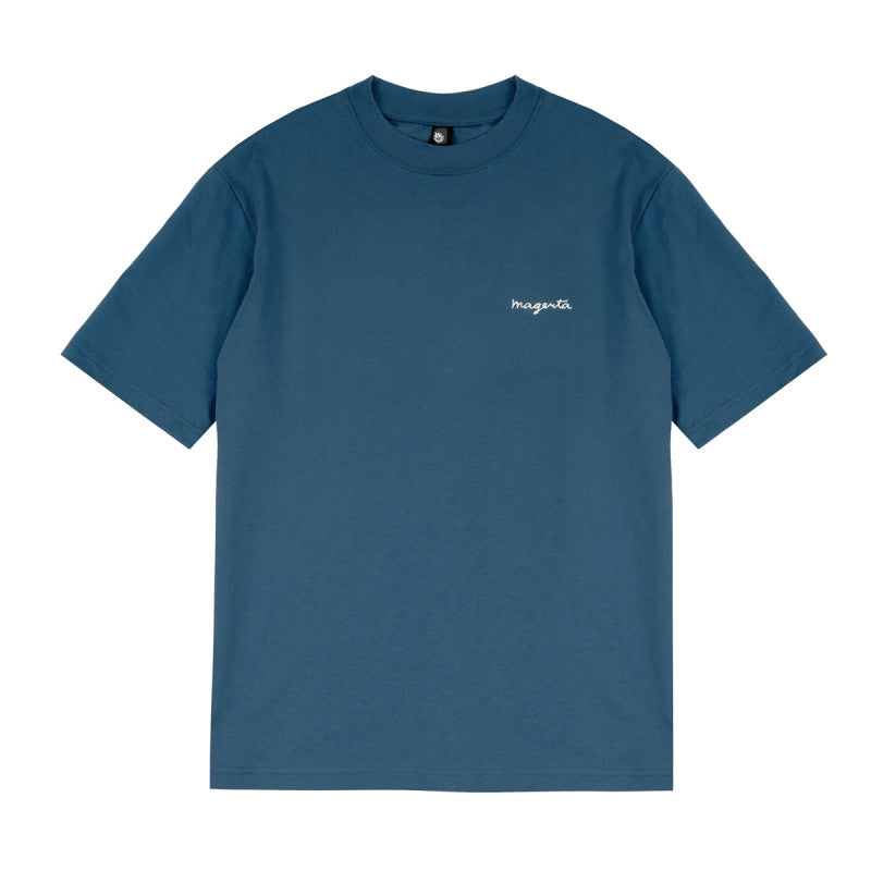 Magenta 'Pomme' Tee - Petrol Blue