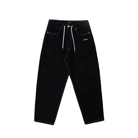 Jacker 'Classic' Denim Baggy Pants - Black