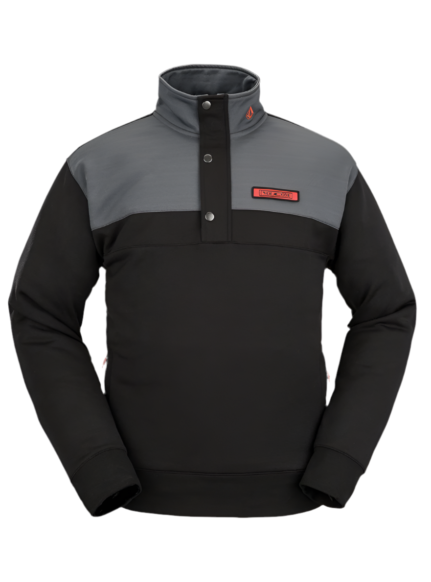 Volcom 'She Crew' Fleece Jacket - Black/Grey