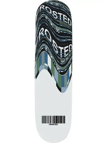Frosted Skateboards 'Wavy Glitch' Skate Deck - Blue/Green