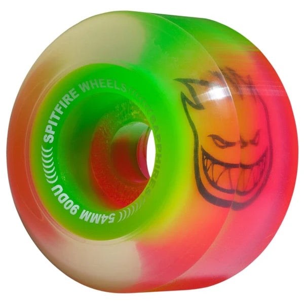 Spitfire 'Sapphires' 90A Wheels 54mm - Pink/Green