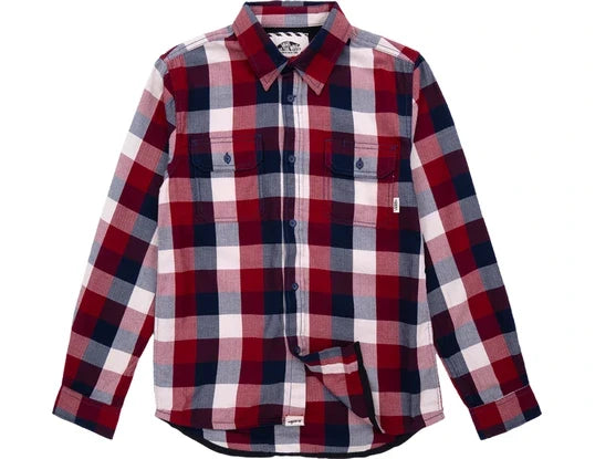 Vans 'Box' Flannel Shirt - Red/Black/White (KIDS)